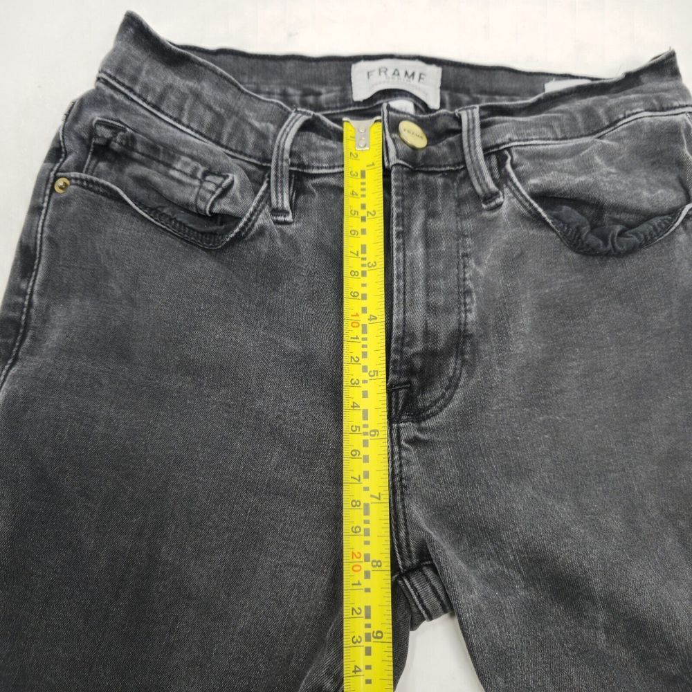 FRAME Le Skinny Jeanne Jeans Wheatley Black Women's 27 Stretch Denim Designer - Picture 11 of 16